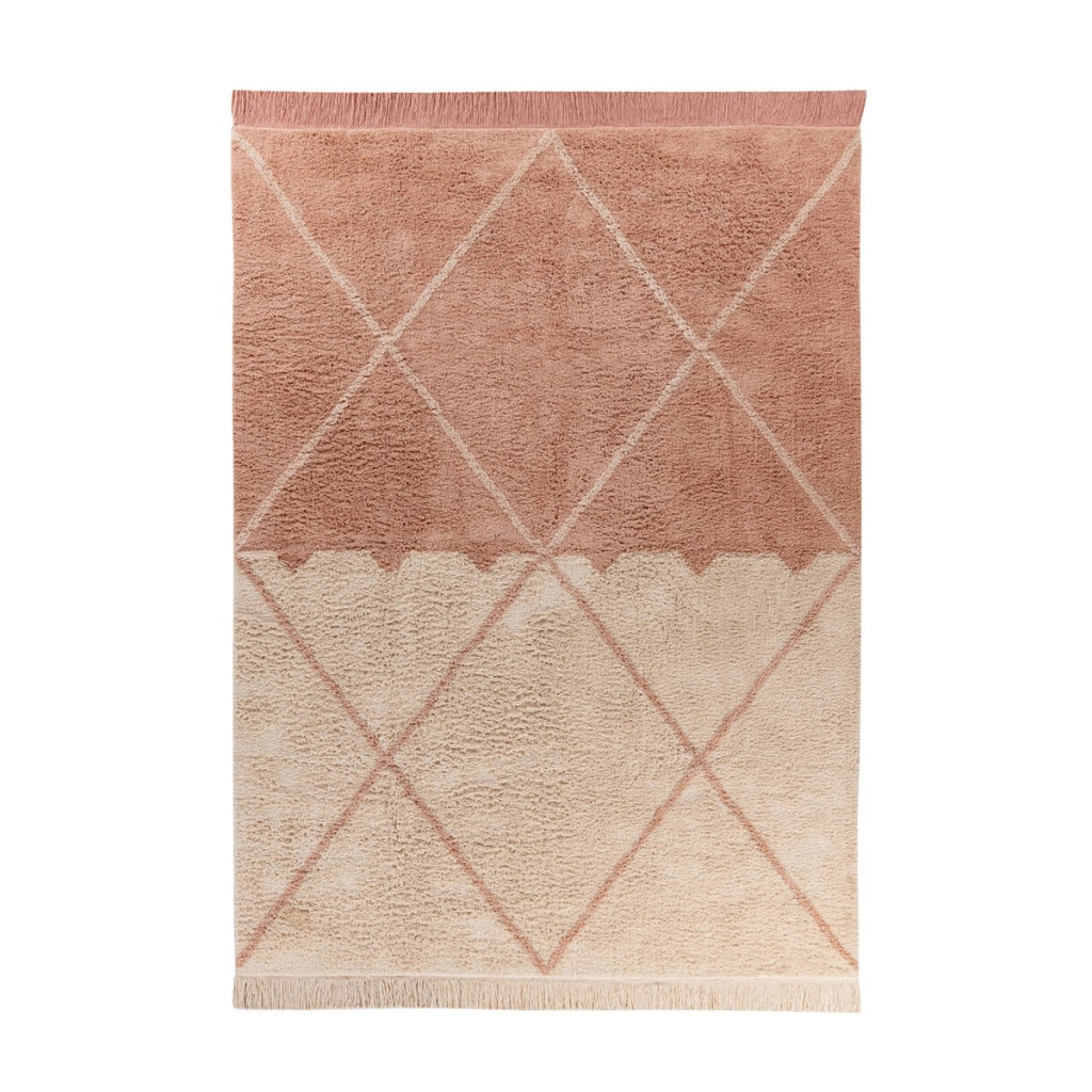 Tappeto in Cotone Mylen 225 Crema e Rosa Antico