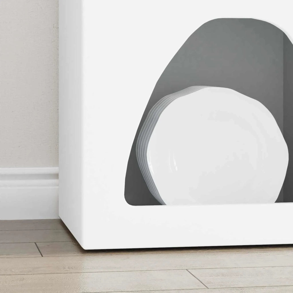 Credenza-Buffet-Armadio da cucina Bianco 40 x 35 x 100.5 cm Legno multistrato