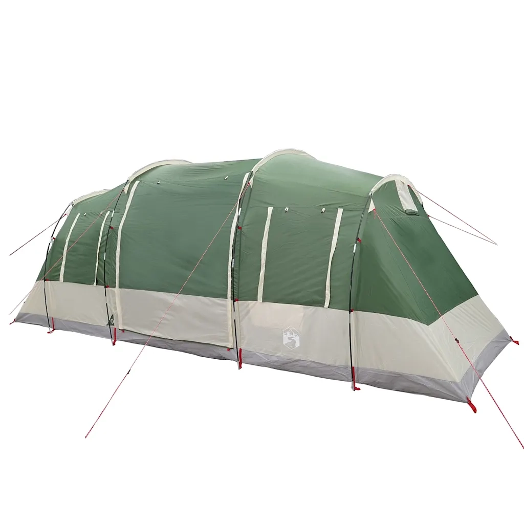Tenda Familiare a Tunnel per 6 Persone Verde Impermeabile