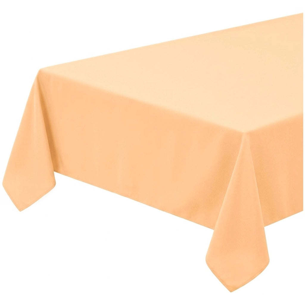 Tovaglia Cucina Cotone Bordata Elegante Morbida Tinta Unita Copritavolo Lavabile Beige - 135x230 cm