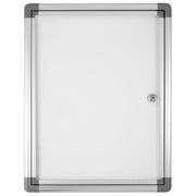 Bacheca con Anta Battente 49,1x35x2,6 cm in Alluminio Grigio Chiaro