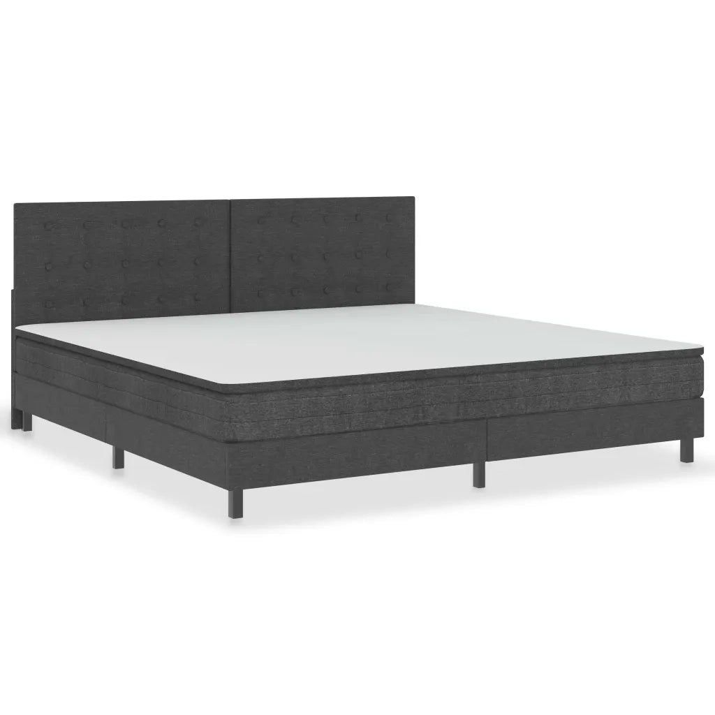 Testiera | Testata Letto Trapuntata Grigio Scuro in Tessuto 200x200 cm