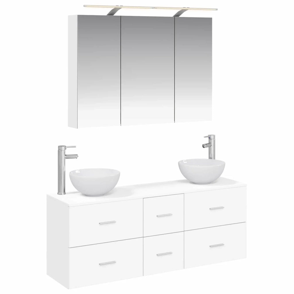 Set di mobili per il bagno 4 pcs Bianco 3406695