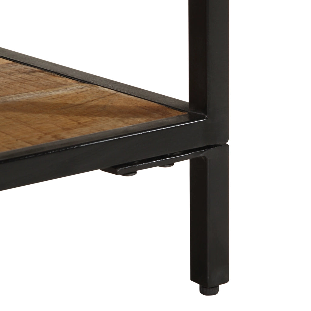Comodino 40x35x50 cm Legno Massello Ruvido Mango