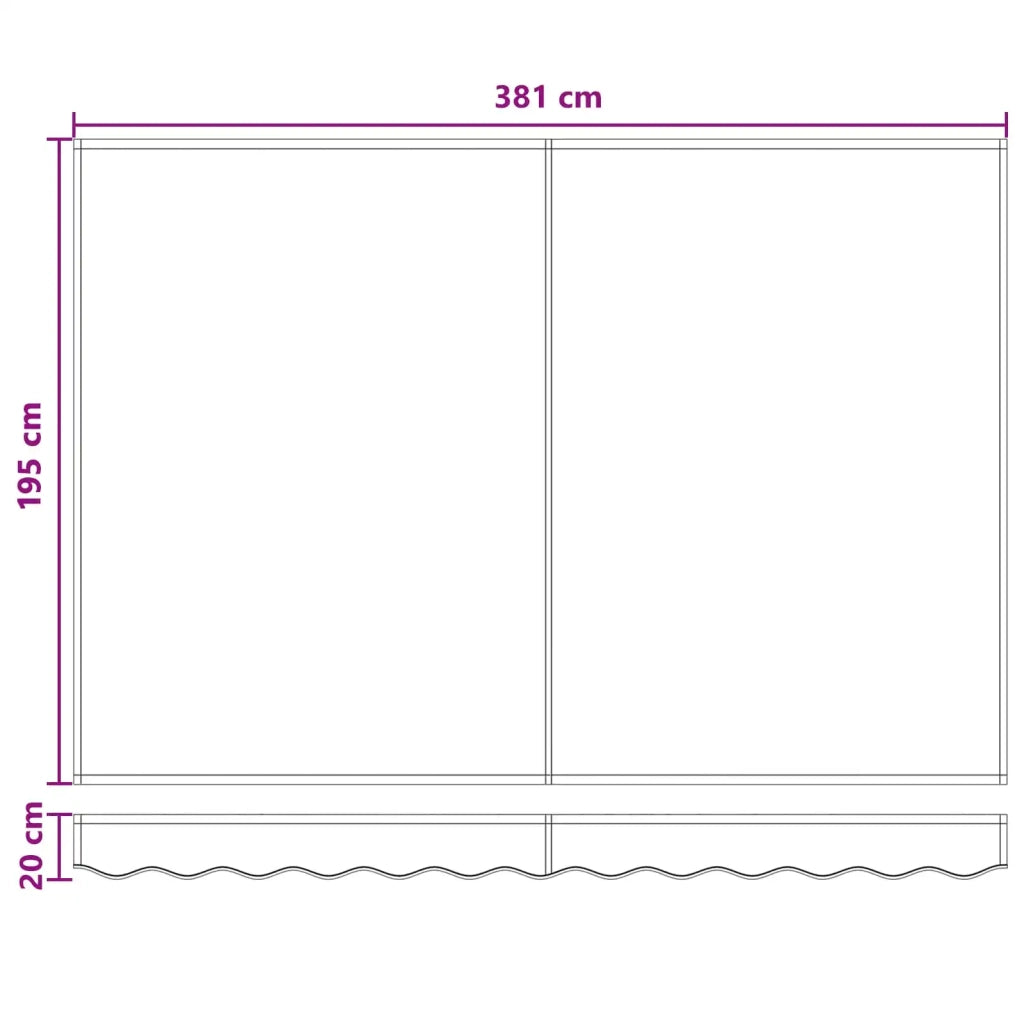 Tenda Retrattile Tortora 4 x 2 m Tessuto 3425831