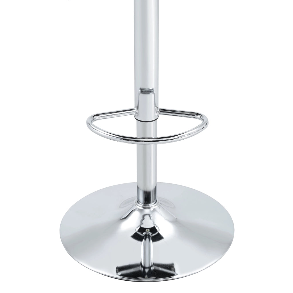 Sgabello da bar in PVC con finitura effetto coccodrillo, seduta imbottita impermeabile per cucina e bar, nero