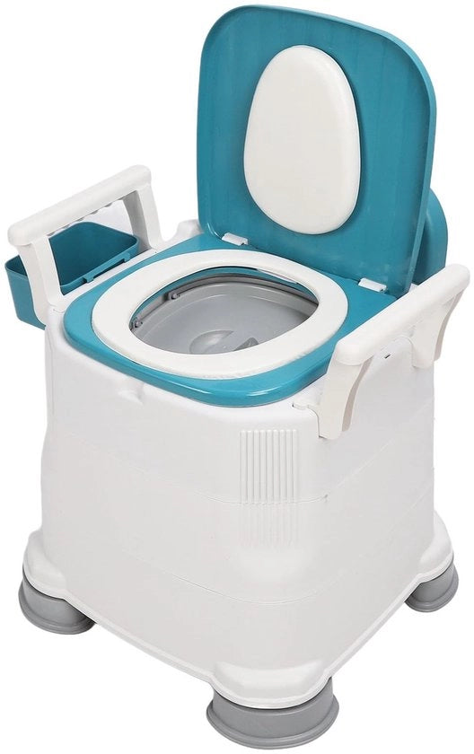 Sedia Idraulica per Bagno - Altezza Regolabile - Portatile - Ripiegabile - Antiscivolo - Resistente ai Gas - Braccio Regolabile