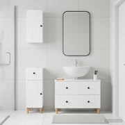 Set di armadietti da bagno in 3 pezzi ALKMAAR Bianco Lucido 3417751