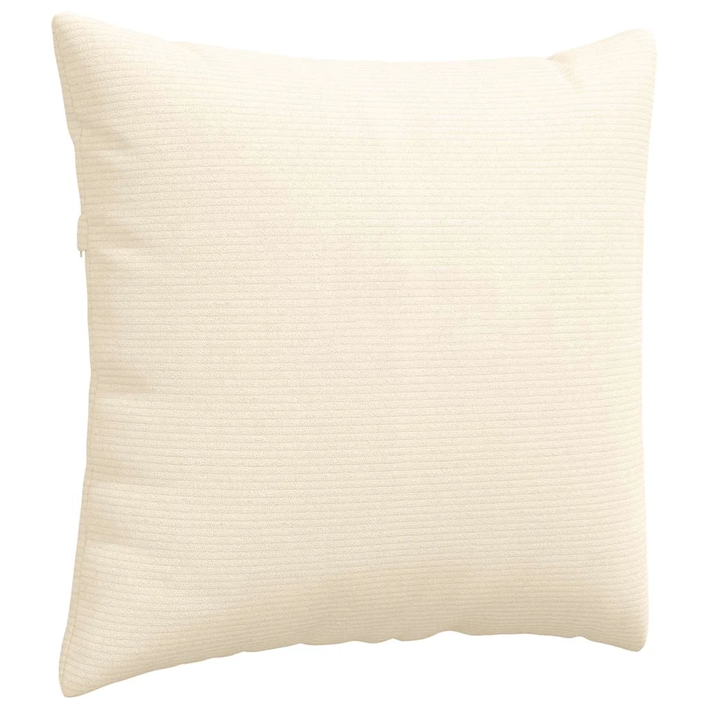 Cuscini da Divano 2 pcs Crema 45 x 45 cm Tessuto in Cords