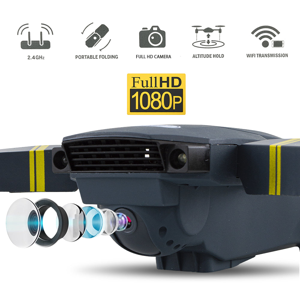 Mini Drone Quadricottero Pieghevole con Telecamera 1080P HD e Telecomando Wifi