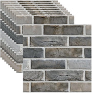 Pannelli da parete 3D autoadesivi, decorazione per pareti con aspetto di pietra, set di 10 pezzi 11,8 * 11,8 pollici, modello blu pietra di mattonella