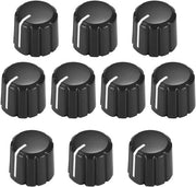 Potenziometro D di tipo per regolazione volume chitarra - 10 pezzi neri - diametro 15x13,5mm