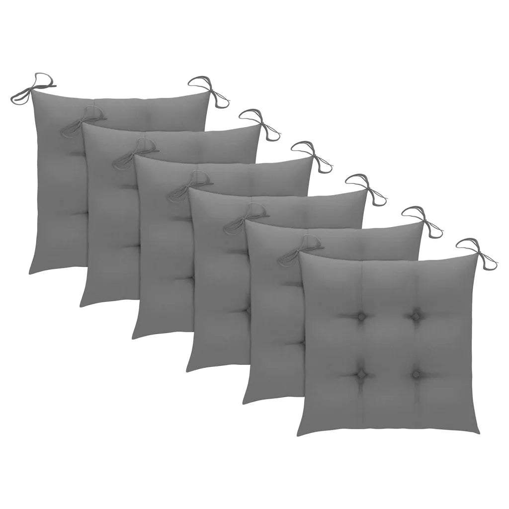 Sedie da Pranzo da Esterni con Cuscini 6 pz Massello di Acacia cod mxl 8580