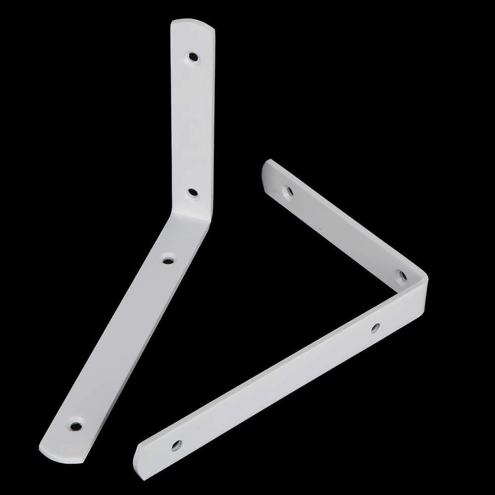 Staffe per Mensole Staffe a L 4mm di Spessore Staffe per Mensole Pesanti Staffa Mensola da Parete Squadrette Angolari 150mm * 100mm, Acciaio inossidabile Bianco, 4 pezzi