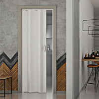 Porta a Soffietto da Interno 83x214 cm in PVC Dalia Bianca Pastello