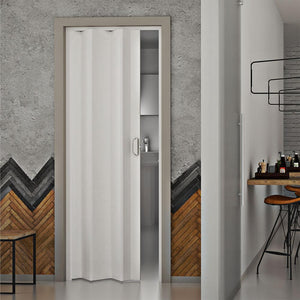 Porta a Soffietto da Interno 83x214 cm in PVC Dalia Bianca Pastello