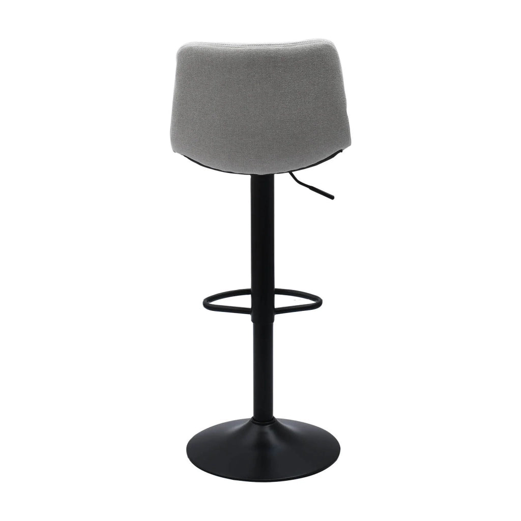 LÚZETE - SGABELLO HAWAII GAMBA NERO TESSUTO COLORE GRIGIO