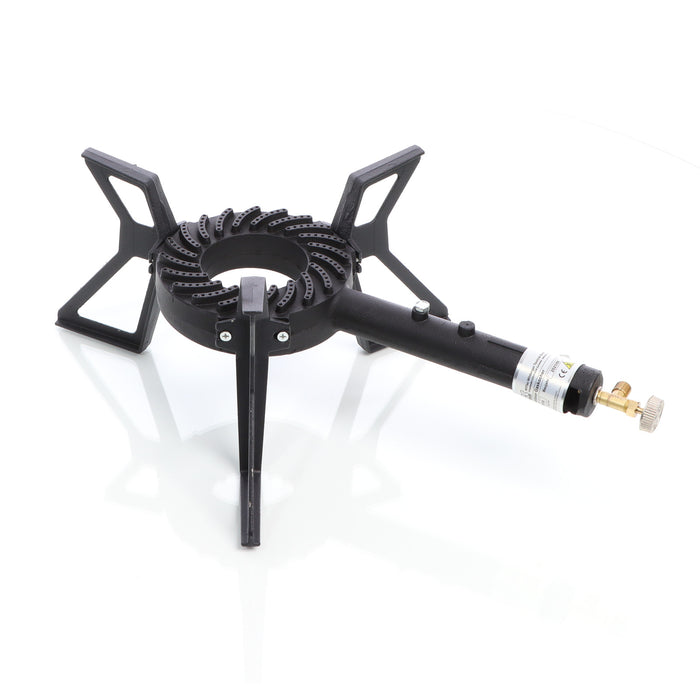 Fornello a gas da esterno 10,5 kW Campeggio Tubo 1,5m Regolatore pressione 28mbar Italia