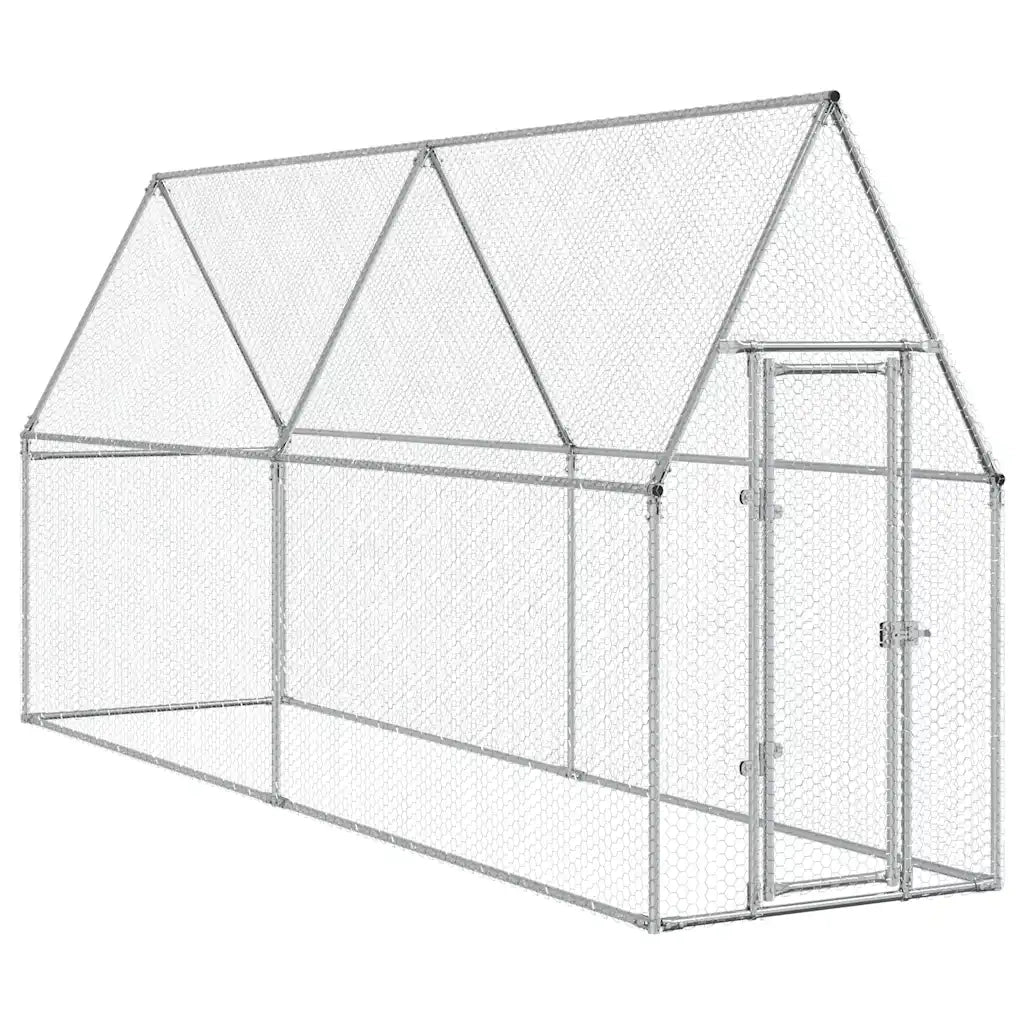 Gabbia per Polli Argento 100x100x190 cm in Acciaio Zincato 172549