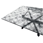 Tovaglia Trasparente Decorata Glitterata Pellicola Pvc 100x540 Cm Tavolo Antimacchia Spessa Fiori (C)