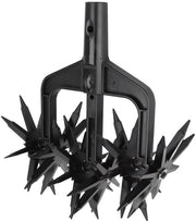 Cultivatore manuale 2 in 1 per la preparazione del terreno e la preparazione dei semi - lunghe punte - ruota intercambiabile