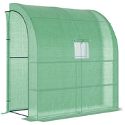 Serra da giardino con finestre a rete e porte arrotolabili ¨C zephmum ¨C Verde, 200x100x215 cm