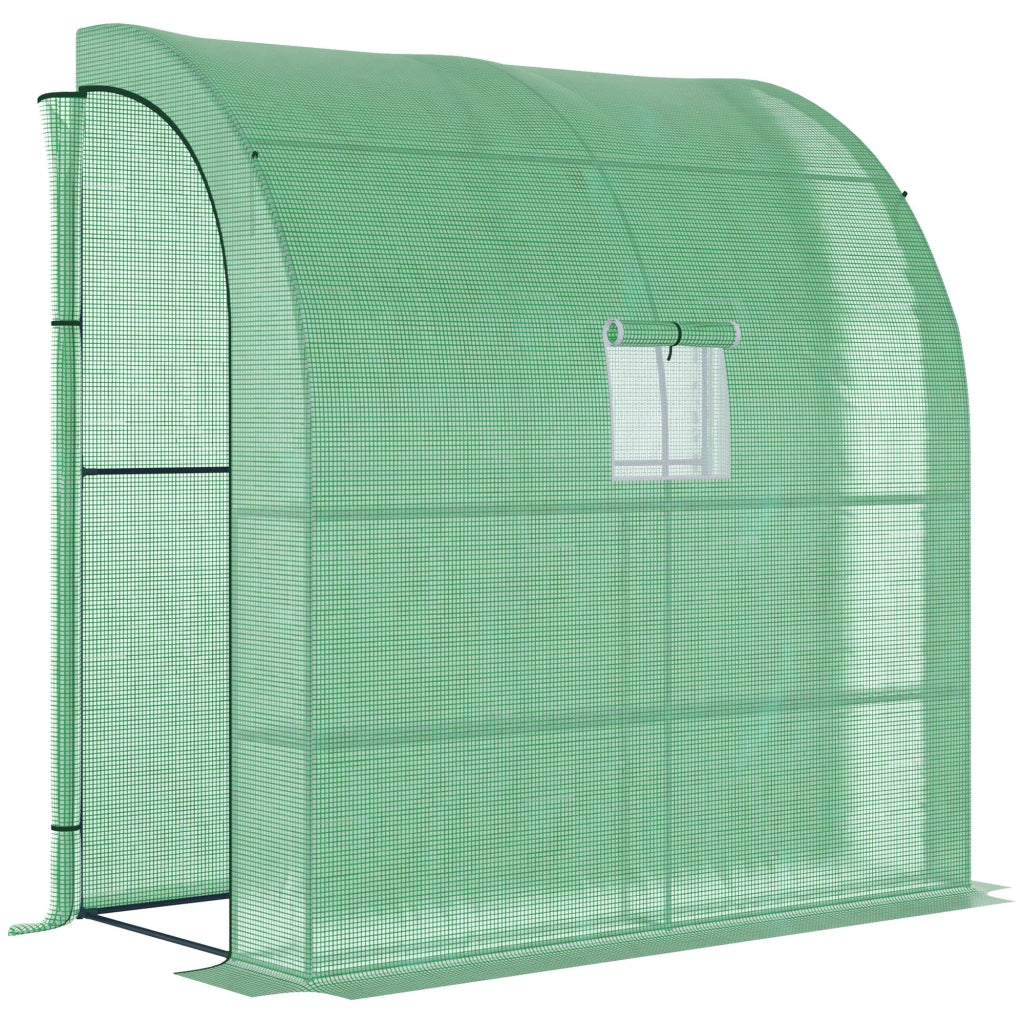 Serra da giardino con finestre a rete e porte arrotolabili ¨C zephmum ¨C Verde, 200x100x215 cm