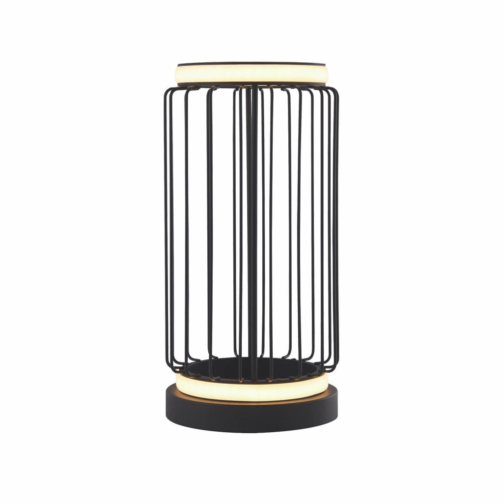 Abatjour Contemporaneo Circolo Alluminio Bianco Silicone Nero Led 12W 3000K