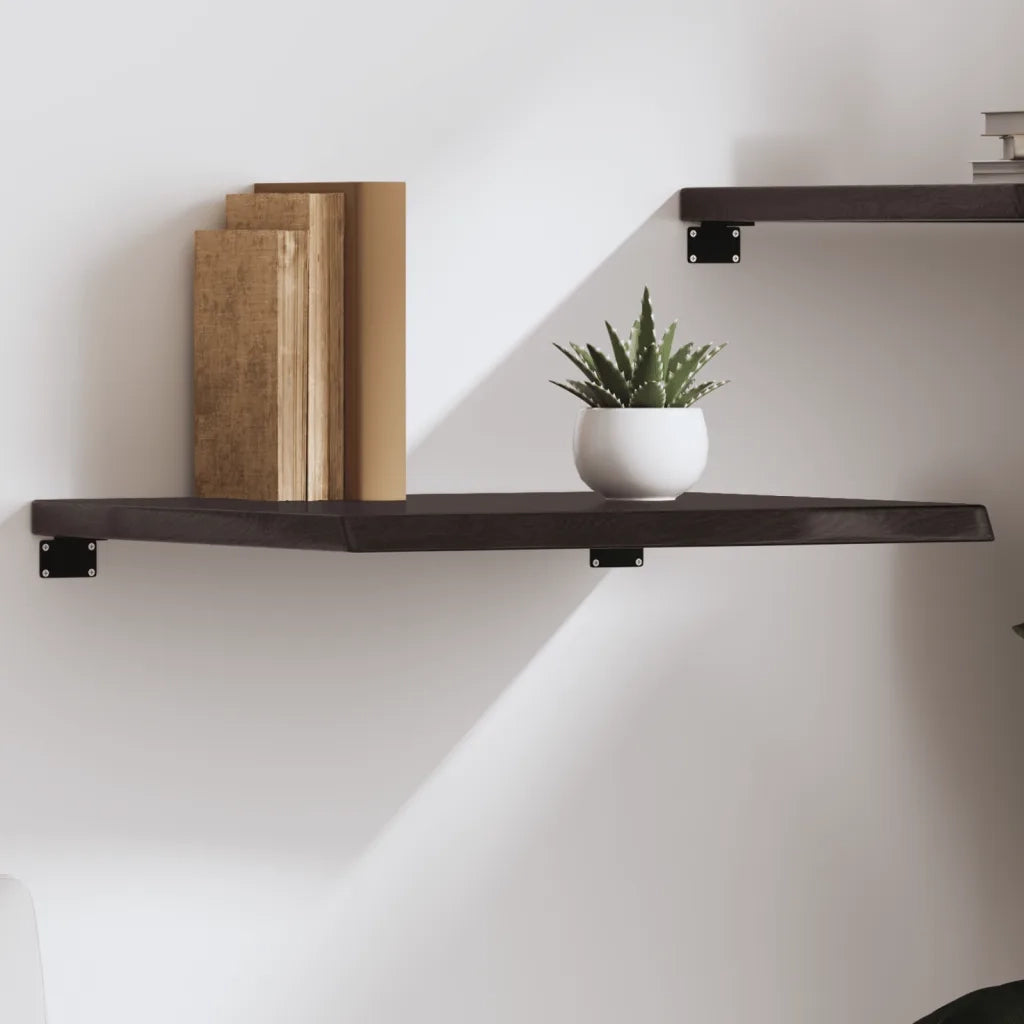 Mensola | Ripiano | Scaffale Marrone Scuro 60x50x(2-4) cm Massello Rovere Trattato
