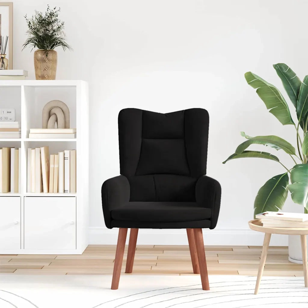 Poltrona | Sedia Relax Nero 63 x 67 x 94 cm Velluto