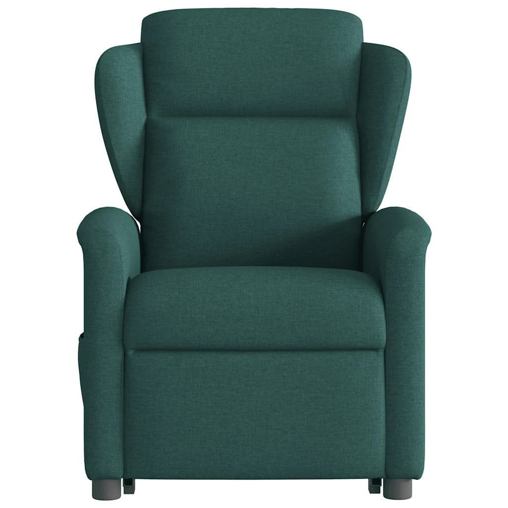 Poltrona Alzapersona Reclinabile Verde Scuro in Tessuto 3303140