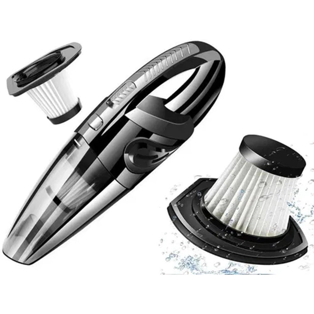 Trade Shop - Aspirapolvere Per Auto Casa Senza Fili Portatile Con Aspirazione Potente Ricarica Rapida -