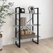 Libreria-Scaffale per Libri-Mobile di Stoccaggio Grigio Sonoma 80x30x105 cm in Legno Multistrato