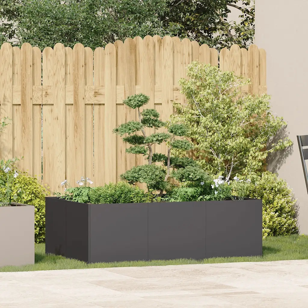 Fioriera Nera 120x80x40 cm in Acciaio 860745