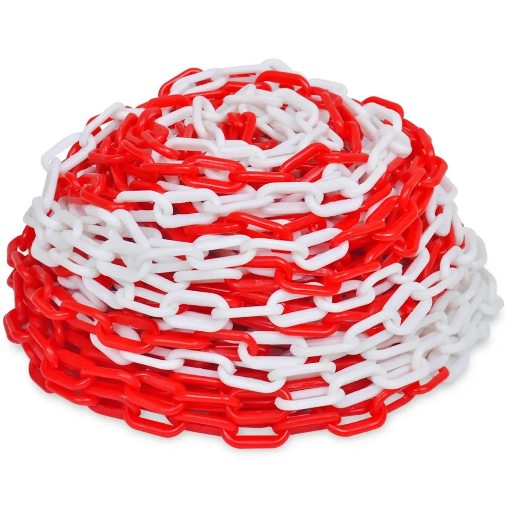 Catene di Sicurezza Traffico 2 pz Rosso e Bianco Plastica 30 m 3057524