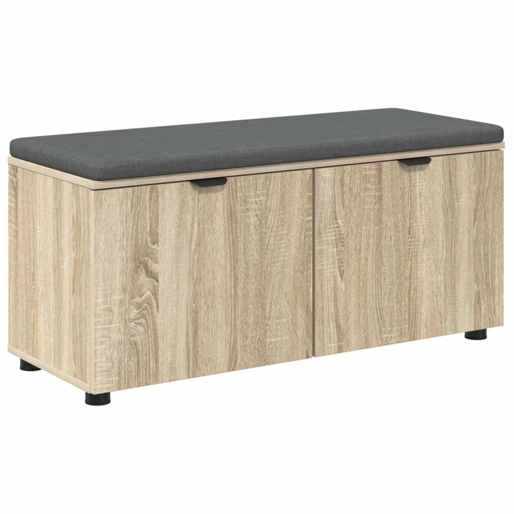 Panca per ingresso con cuscino Rovere Sonoma 100 x 38 x 46 cm 891490