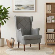 Poltrona-Divano Sedia-Poltroncina Grigio Scuro Velluto 738170
