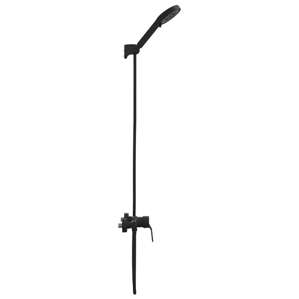 Set di doccia con soffione Nero G 1 / 2 pollici Ottone 42023397