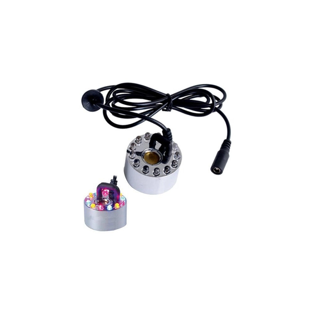 Trade Shop - Generatore Nebbia Mm-32 Lampada A Led Multicolor Per Acquario Rgb 12 Led -