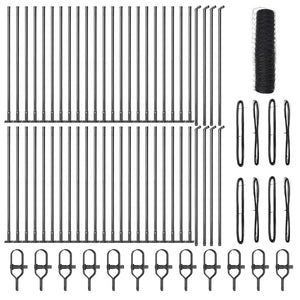 Palo della recinzione Grigio 100 x 1 m (rete da 36 mm)