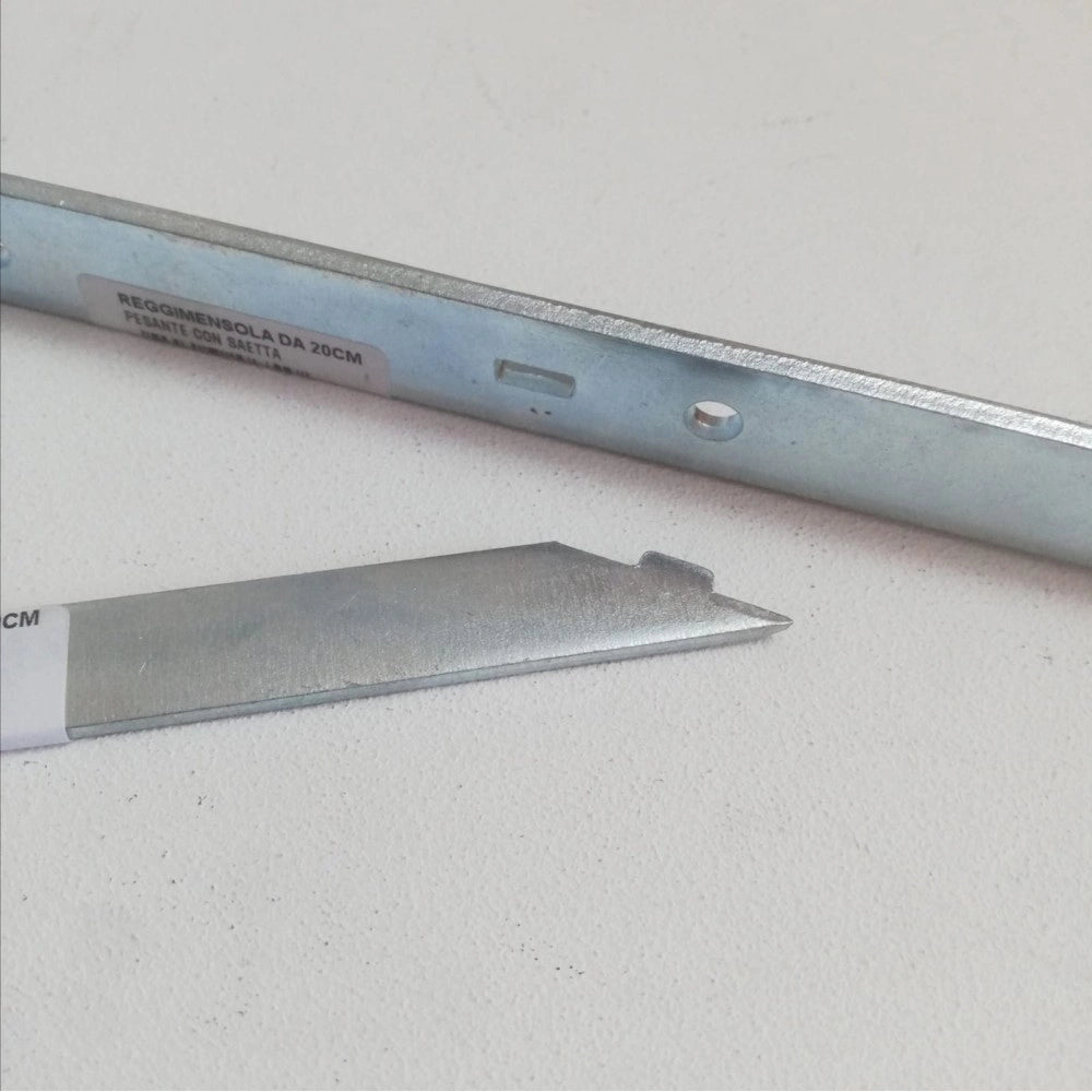 Reggimensola staffa zincata da 30cm con saetta di rinforzo