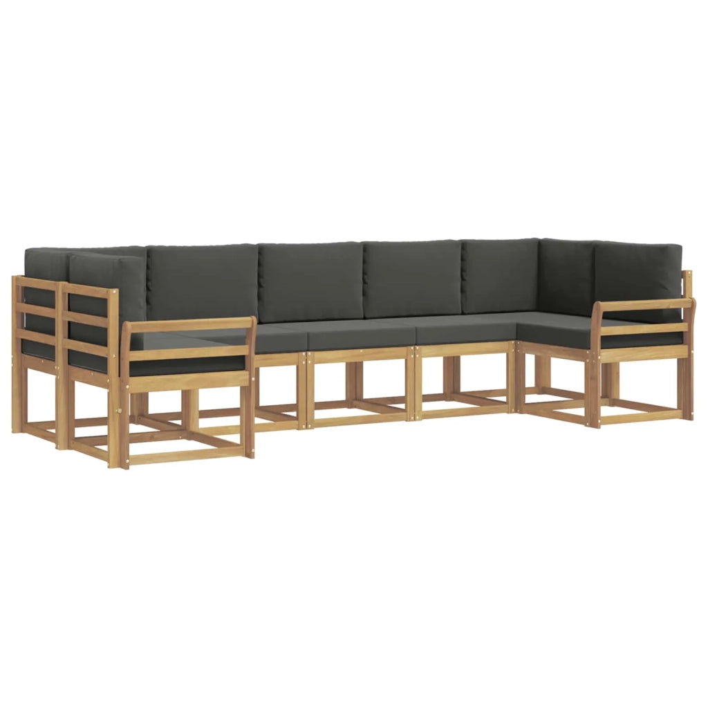 Set di divani da esterno con cuscino 7 pcs Bianco e Antracite 3388156