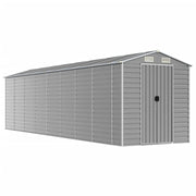 Casetta da giardino cabina ripostiglio casetta da esterno robusta casetta per attrezzi colore chiaro 191 x 725 x 198 cm acciaio zincato grigio 02_0022248