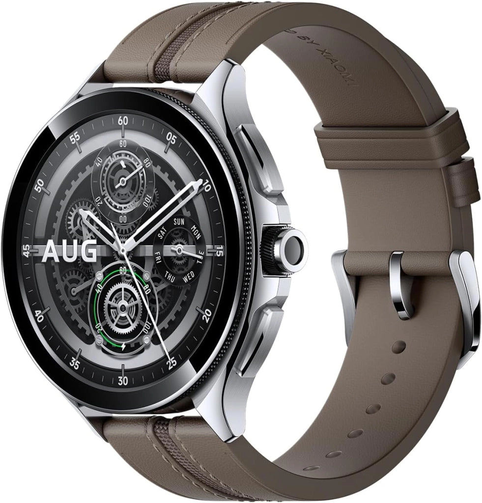 Watch 2 Pro 4G (LTE) Smartwatch (135-205 mm, Leder, Silber/Braun), Braun, Unico, Klassisch