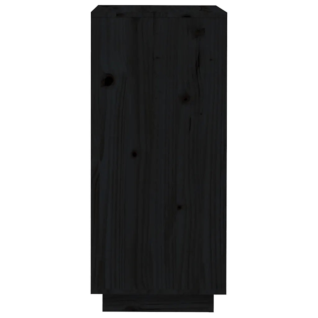 Scarpiera-Scaffale per scarpe Nera 35x35x80 cm in Legno Massello di Pino