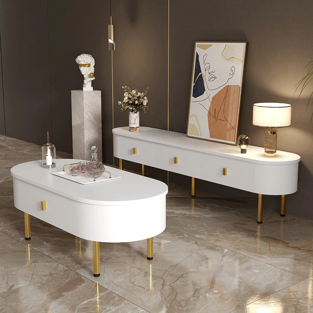 Set salone luxury - Xylo - Mobile TV+tavolino con cassetti