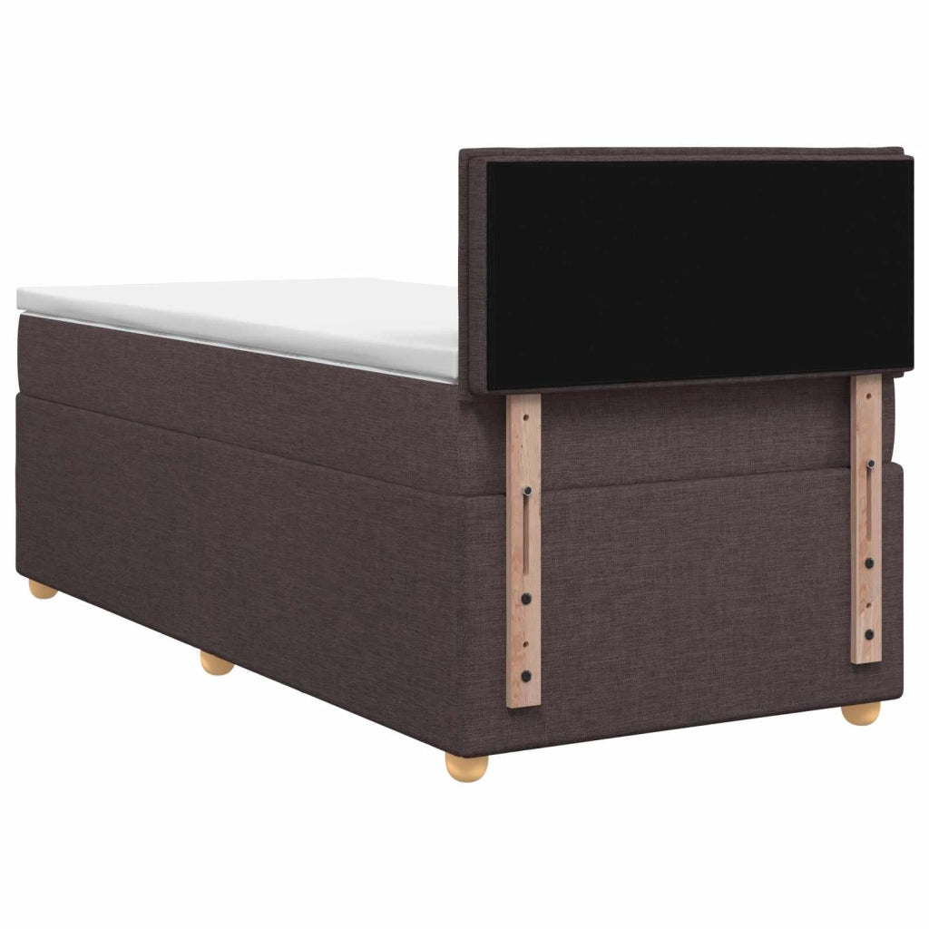 Letto box spring con materasso Marrone Scuro 80 x 200 cm 3450821