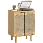 Credenza con ante scorrevoli in rovere ¨C Zephmum ¨C 60x40x78 cm