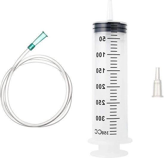 Spazzola a spruzzo in plastica con 1 tubo per olio motore - liquido alimentare per animali - esperimenti - uso industriale (300 ml)