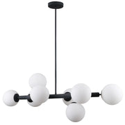 Lampadario Italux Raddi moderno grafite/bianco 8 luci G9
